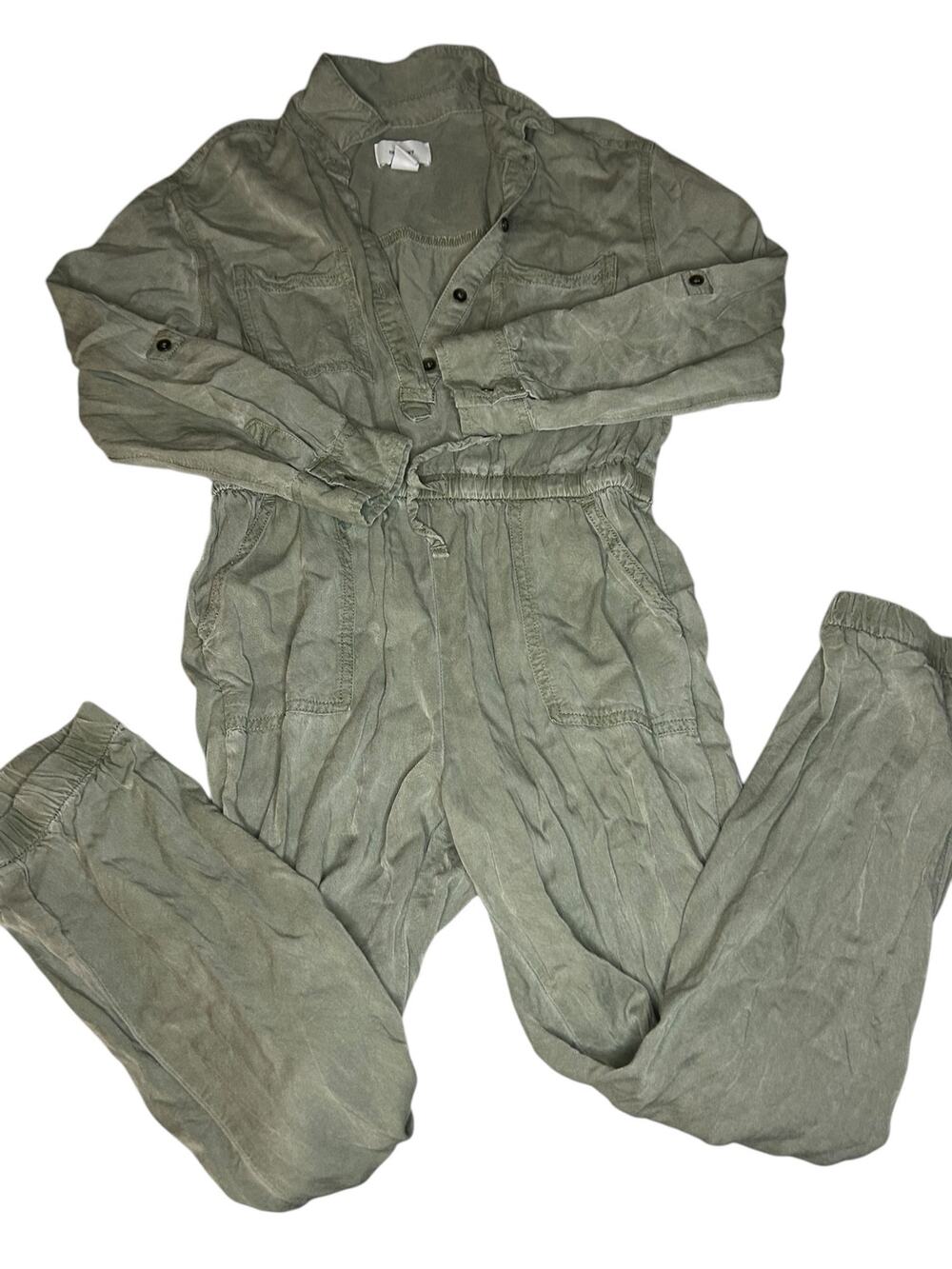 Old Navy green romper size 8